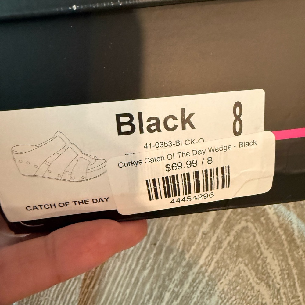 Corkys Black Strappy Women's Sandals - Picture 10 of 10